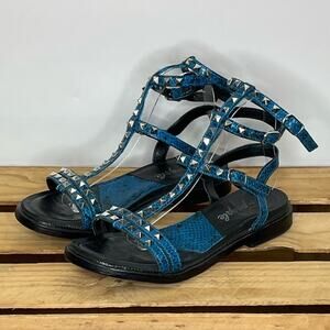 Free People Herzegovina Gladiator studded snake animal print sandals size 40